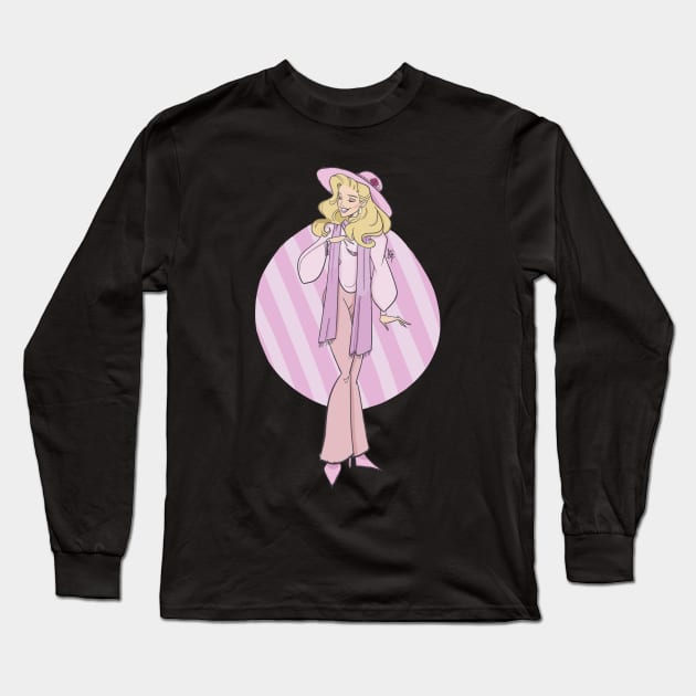 80s Fashion Princess Long Sleeve T-Shirt by Psychofishes